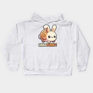 Cinnabunny! Cute Cinnamon Roll Bunny Rabbit Pun Kids Hoodie